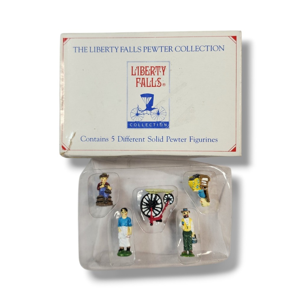 Liberty Falls Collection 5 Pewter Figurines‎ AH135 1997 Vintage Dillard's